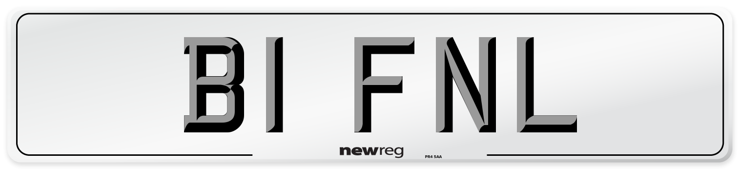 B1 FNL Number Plate from New Reg